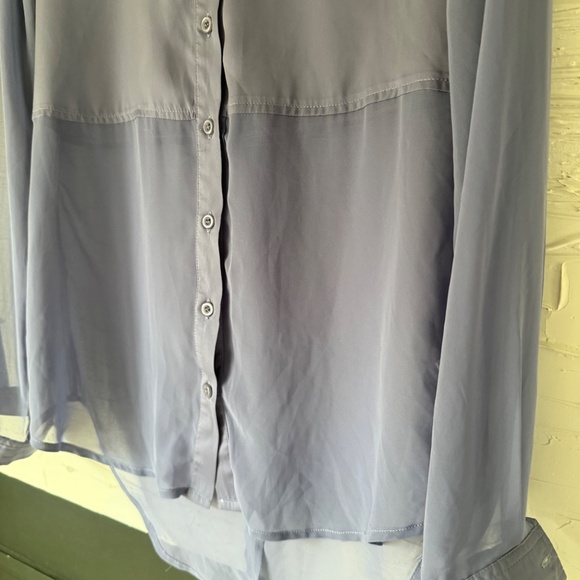 Free People | Best of Both Worlds Blouse | XS | Lavender Sheer Button-Up - Picture 5 of 6